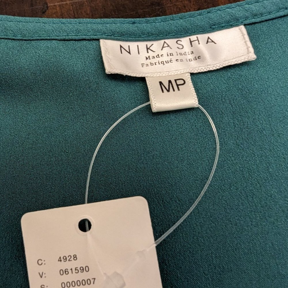 Anthropologie Nikasha Embroidered Satin Dress - Picture 10 of 13